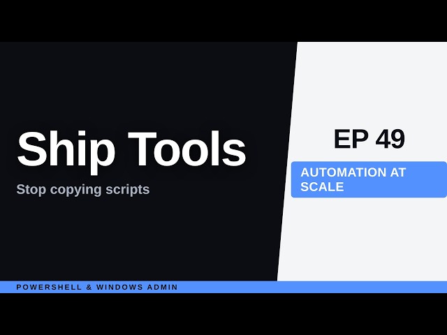 PowerShell Module Tutorial: Build an Internal Admin Module