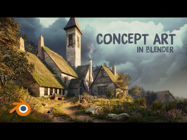 How I Made a Medieval Village in Blender From Scratch?
