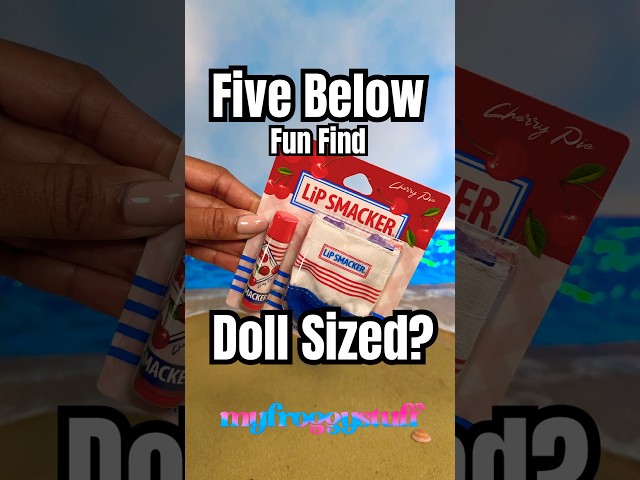 Fun Find at Five Below : Mini Lip Smacker Tote Bag Keychain | Is It Doll Size? Barbie Size?