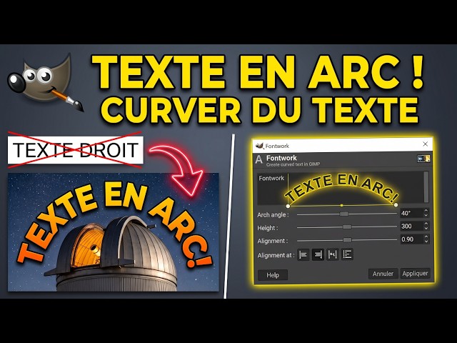 GIMP 3: How to Curve and Distort Text Easily! [Fontwork Plugin]