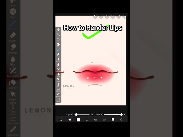 Lip Render ❤️ #art#render#digitalart#ibispaintx#drawing#tutorial#trending#trend#viral#fypシ