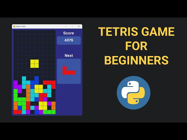 Creating Tetris in Python with pygame - Beginner Tutorial (OOP)