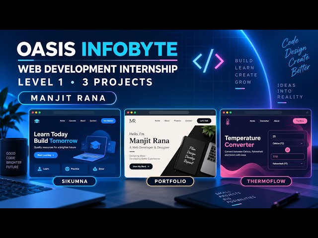 OIBSIP Level 1 Web Development Projects – Manjit Rana
