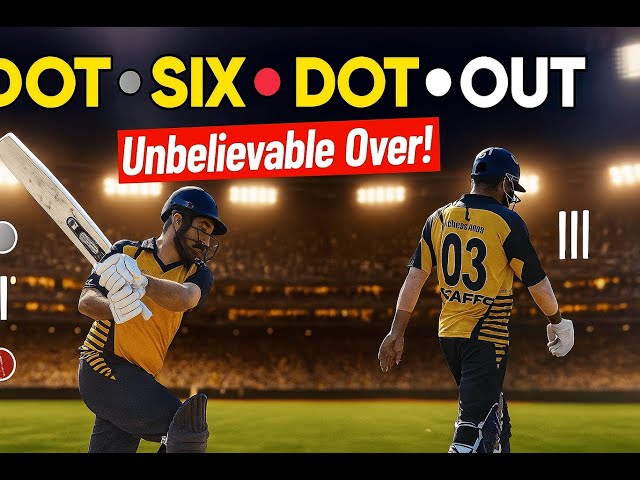 DOT • SIX • DOT • OUT | Unbelievable Cricket Over Highlights | #cricket