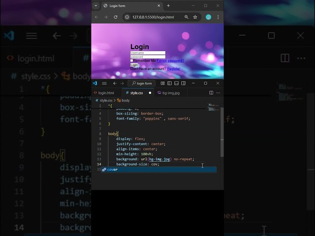 Simple Login Form Using Only HTML and CSS #HTML #CSS #LoginPage #webdevelopment #BeginnerCoder