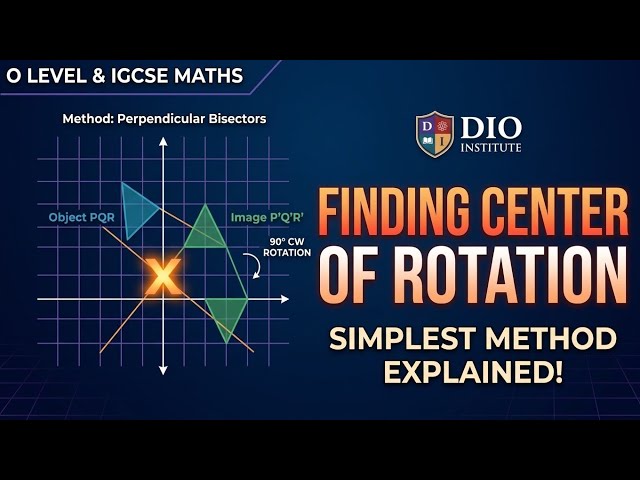 Finding Centre of Rotation | Rotation | Transformation | O levels and IGCSE Maths