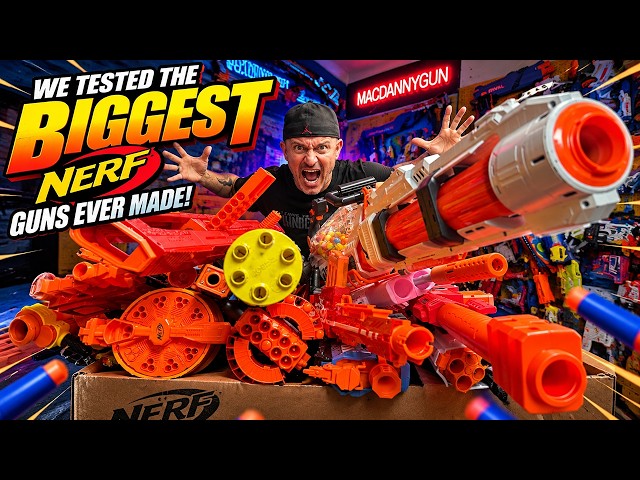 We Tested the BIGGEST NERF GUNS Ever Made!