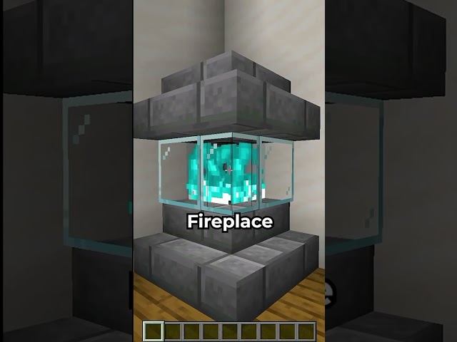 How to build a magical fireplace in Minecraft #minecraft #build #shorts (@ZekCrafting )