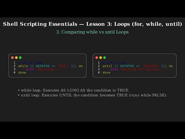 Shell scripting Lesson 3