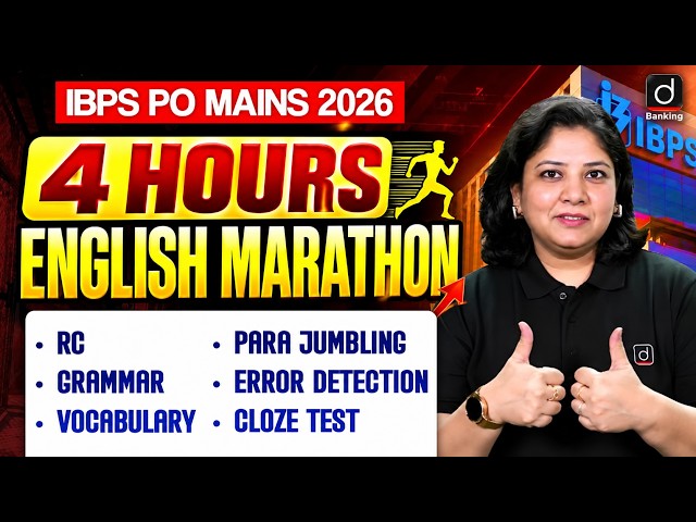 IBPS PO Mains 2026 | 4 Hours English Marathon | English for IBPS PO Mains 2026 | by Ruchi Mam