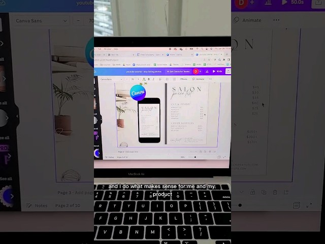 How I make ETSY LISTING PHOTOS for digital downloads (Canva templates)