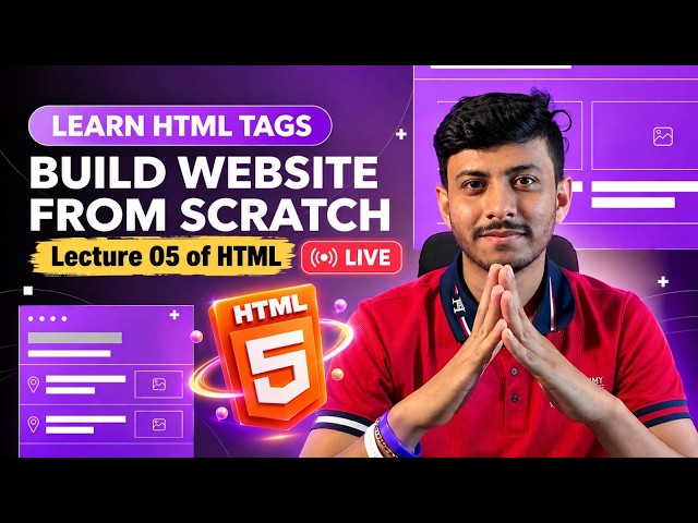 HTML Tags Explained for Beginners | Heading, Paragraph & More | LIVE