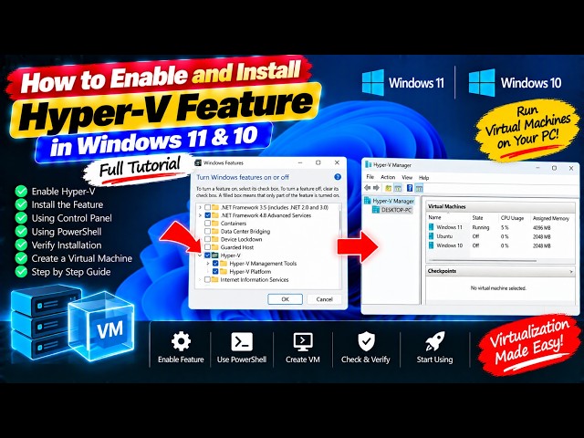 How to Enable and Install Hyper-V Feature in Windows 11 & 10