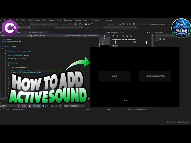 How To Add Sound In C Sharp C# Tutorial Mr.Glitch