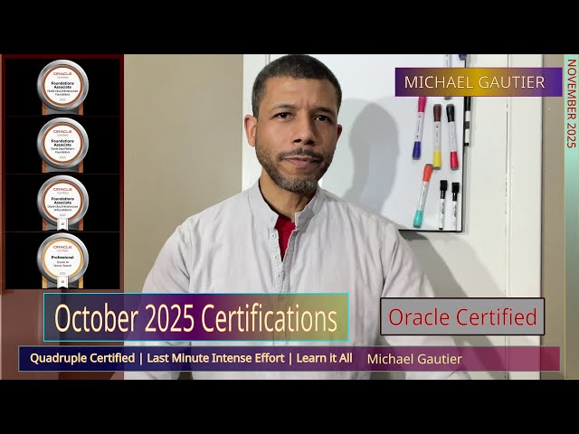 Oracle Certified Professional | From Zero to Four: Winning my own Race to Certification in 6 Days
