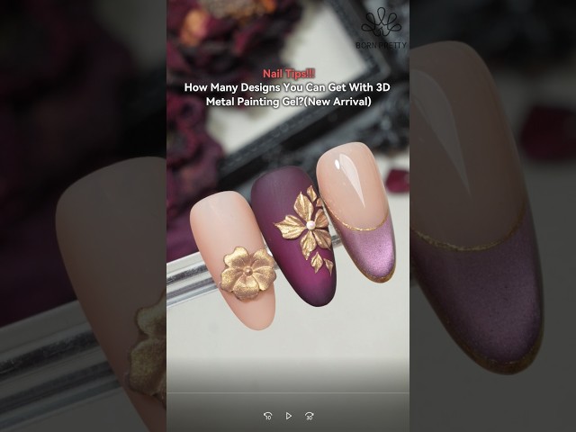 Nail Tips!How Many Designs You Can Get With 3D Metal Painting Gel?