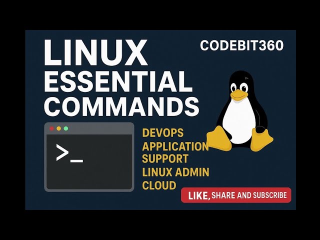Linux Essential Commands  | Learn Linux for DevOps, Cloud & Application Support #codebit360 