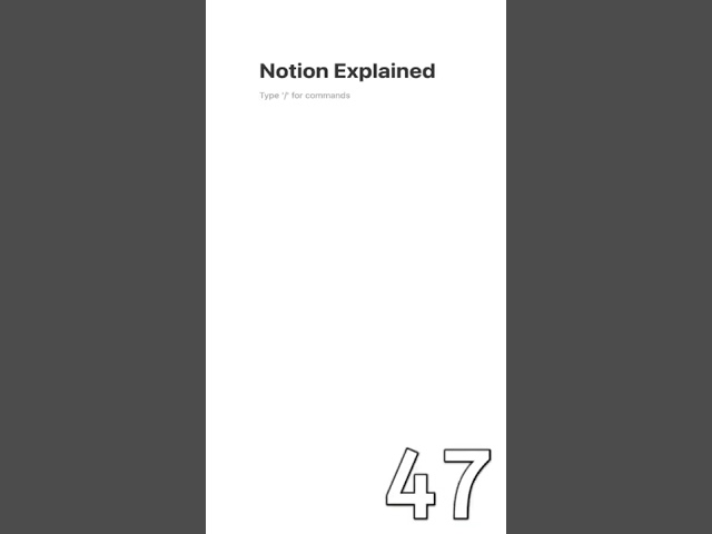 Explaining Notion in less than 60 Seconds! (Very Basic Tutorial)