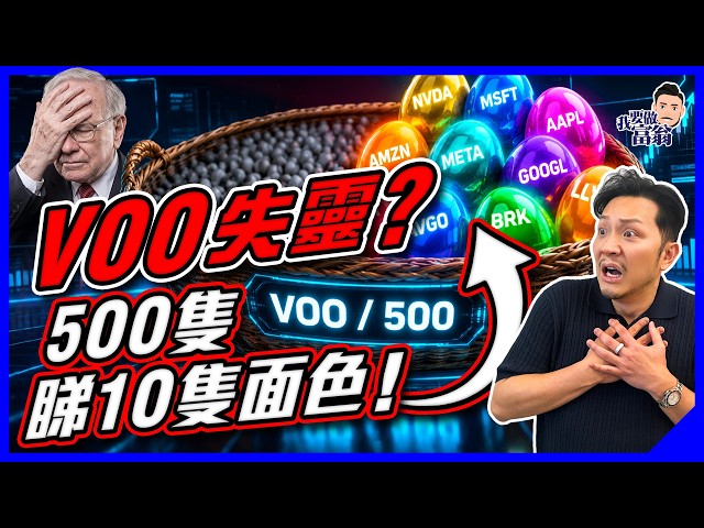 股神加持都失靈？VOO前十大佔40%！點解變質後仍是散戶首選？指數ETF還分散風險嗎？ 【施傅教學】#月供ETF #被動投資