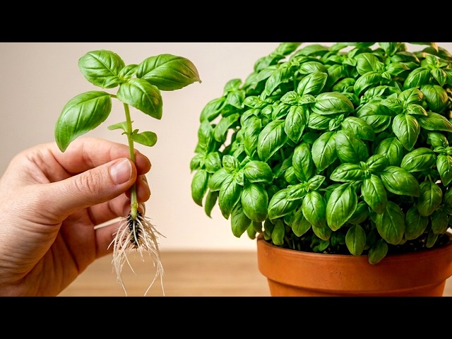 So simple, yet many don’t know this! How to grow endless basil from one cutting 🌱