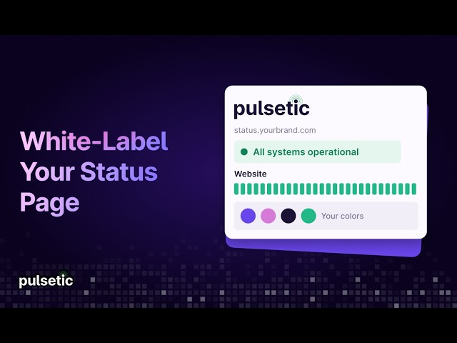 Customize a Status Page: Logo, Links, Colours and CSS