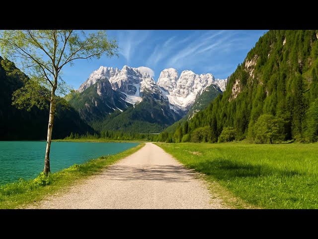 Cycling Through the Dolomites | Toblach-Dobbiaco to Cortina d'Ampezzo | 4K Scenic Ride POV