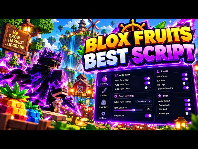 🔥 Blox Fruits Script (NO KEY) – Auto Farm, Fast Attack, Sea Event, Spawn Fruit, Mastery and More!