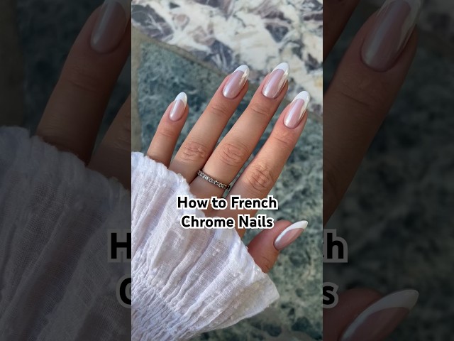How to Hailey Bieber French Chrome Nails #neonail #neonaildeutschland #chromenails #nailtutorial