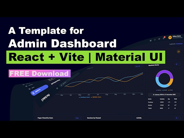 A Template for Admin Dashboard | React + Vite | Material UI