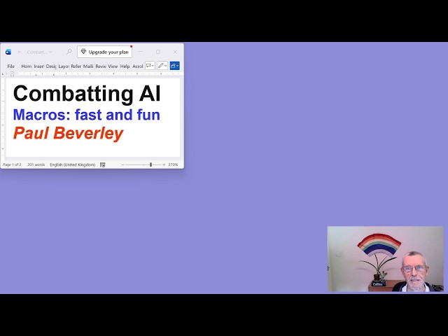 Combatting AI – Using macros