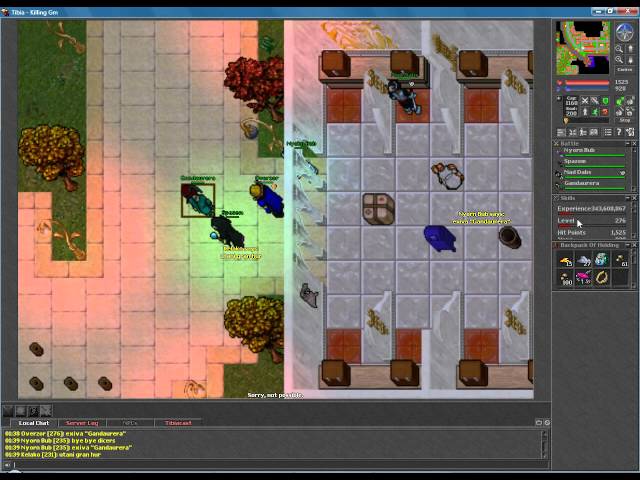 Tibia - Aurera Server - Attacking GM (Game Master)