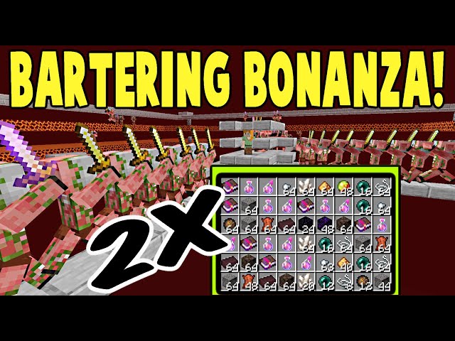 AFK Gold/XP Farm Easy & Fast 370 Piglin bartering/hr | 1.16-26.2+ Minecraft (CHECK description)