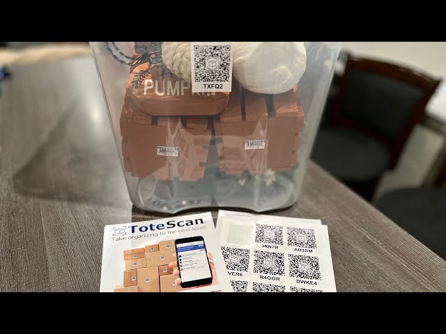 QR Code Tote Storage Organization With Free App