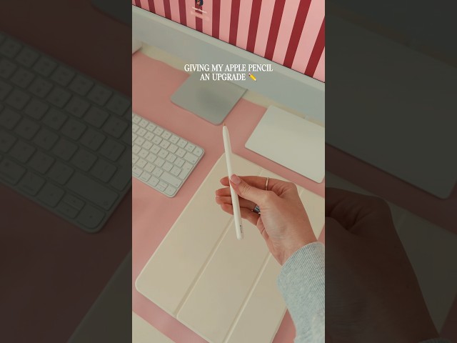 Small Apple Pencil upgrade but she’s so much cuter now 🎀✏️  #applepencil #ipad #ipadtips
