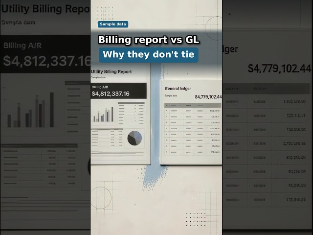 Why your utility billing report doesn't match the GL