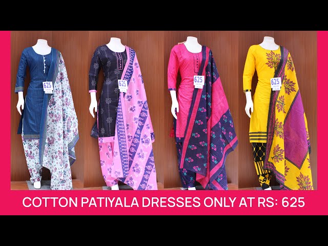 Cotton patiyala dresses only at best prices in the market only Rs: 625 #sheneeds #bestprices #dress