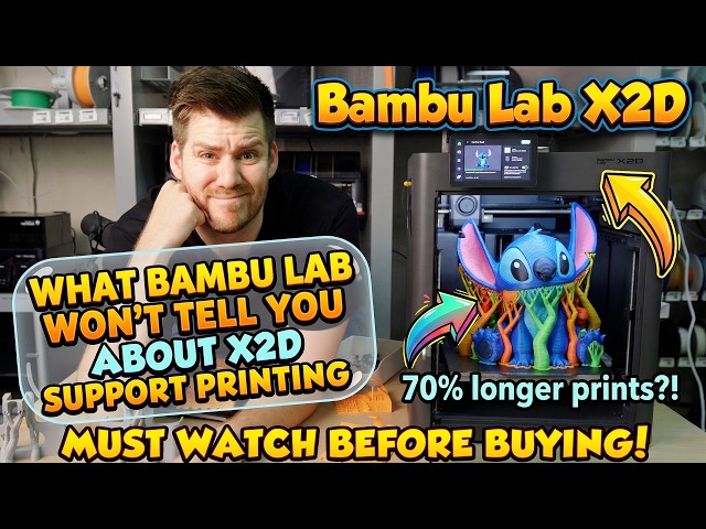 Bambu Lab X2D - Bambu Lab Won't Tell You THIS About Multi-material support printing!