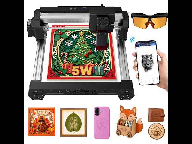 Unleash Creativity with the Atomstack Swift 12W Laser Cutter!