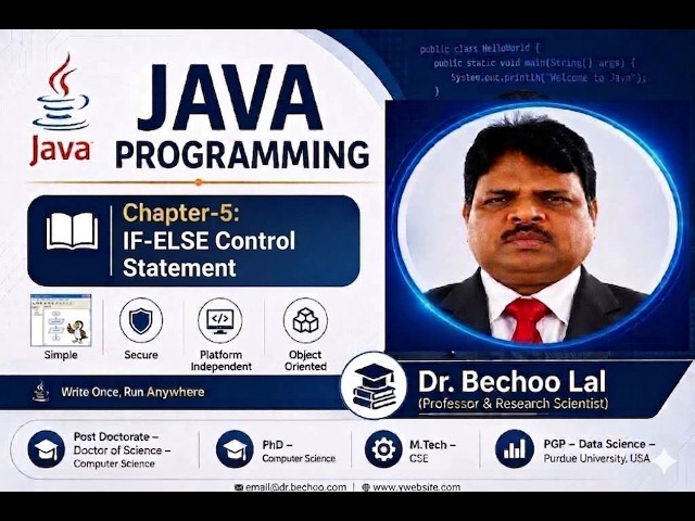 Chapter-5 if-else, if-else Ladder & Nested if | Java Programming Tutorial