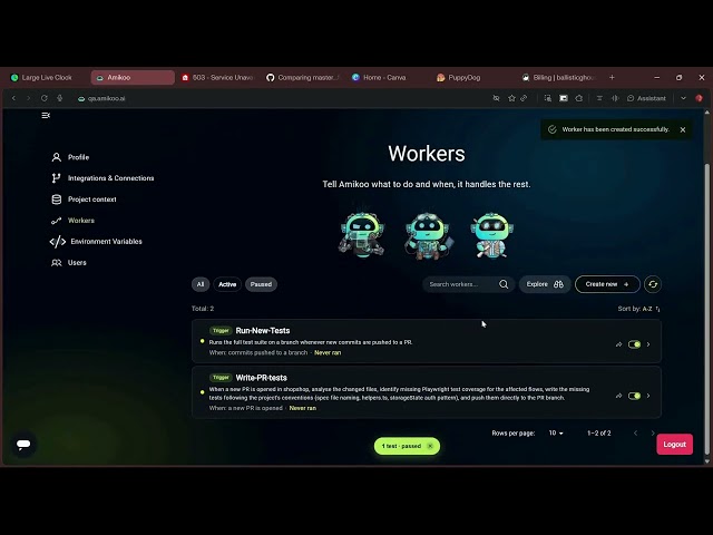 Delegate End-to-End Testing in One Pull Request | Amikoo Workers
