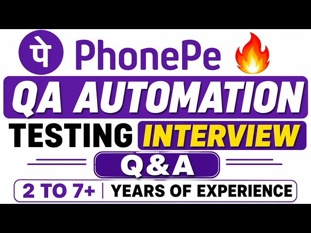 PhonePe Automation Testing Interview Q&A #automationtesting #selenium #playwright #sql #sdet #test 