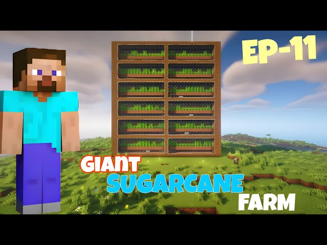 I Made Giant Sugarcane Farm In Minecraft Survival In Java Edition Ep - 11