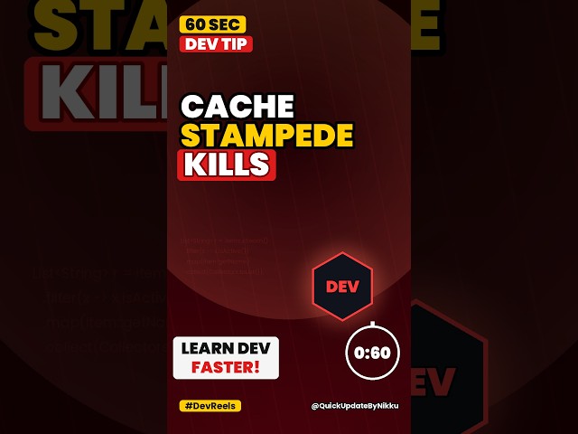 Your Cache Is Killing Your Database Right Now | Java Redis #Shorts