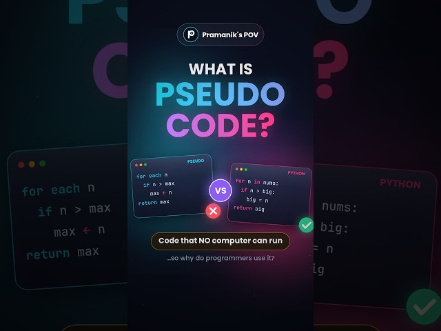 What Is Pseudocode?  #shorts