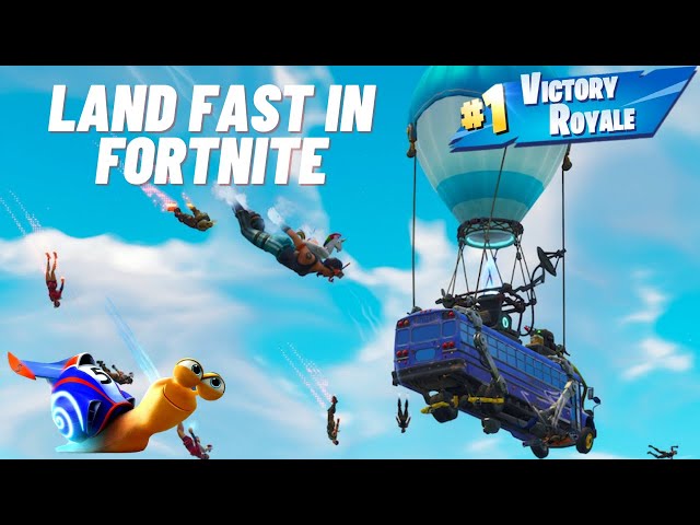 How to Land FASTER in Fortnite ( NEW UPDATED )