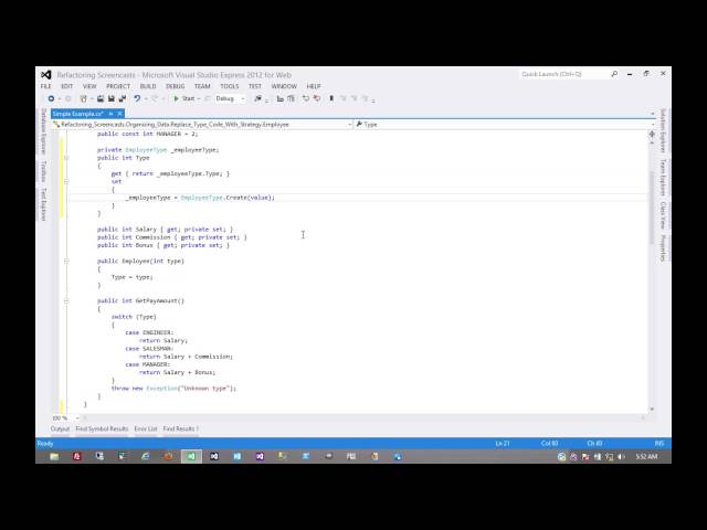 Replace Type Code With State Strategy