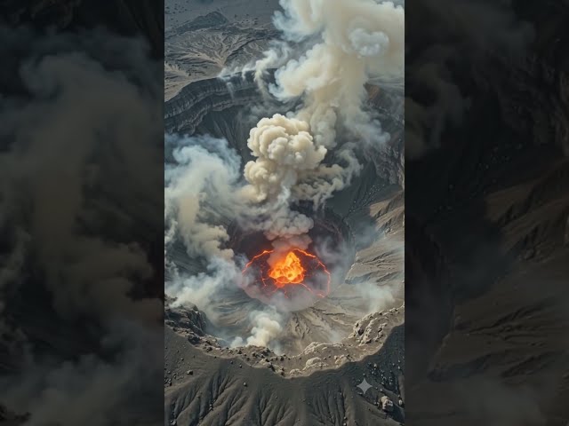 What Happens If You Fall Into a Volcano 🌋😱#RealityForge #Volcano #Science #VolcanoFacts #Shorts