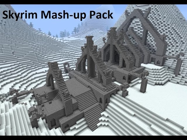 Minecraft Xbox 360: Skyrim Mash-up Pack Reveiw
