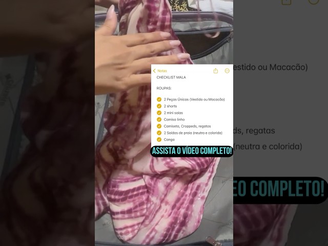 CHECKLIST DA MALA DE VERÃO 😎 #maladeviagem