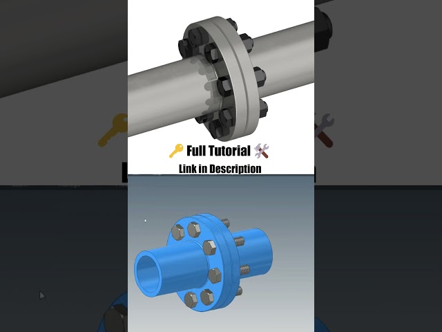 Flange Coupling Model | Autodesk Inventor | 2025 #3dprinting #autodeskinventor #cad #mechanic